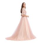 Elegant Europe Style Evening Dinner Dresses A - Line Soft And Romantic
