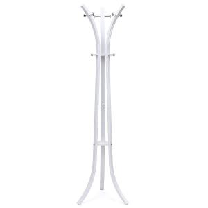 China White Metal Tube Coat Hanger Stand / Tubular Frame Steel Coat Rack Stand on sale
