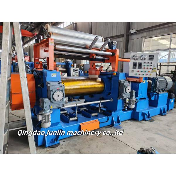Open Type Two Roll Rubber Mixing Mill For Rubber Crusher Customized Voltage