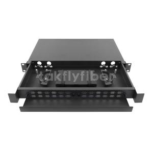 OS2 OM3 OM4 FC ST LC SC 1U Fiber Optical Drawer Patch Panel 24 Cores Sliding ODF