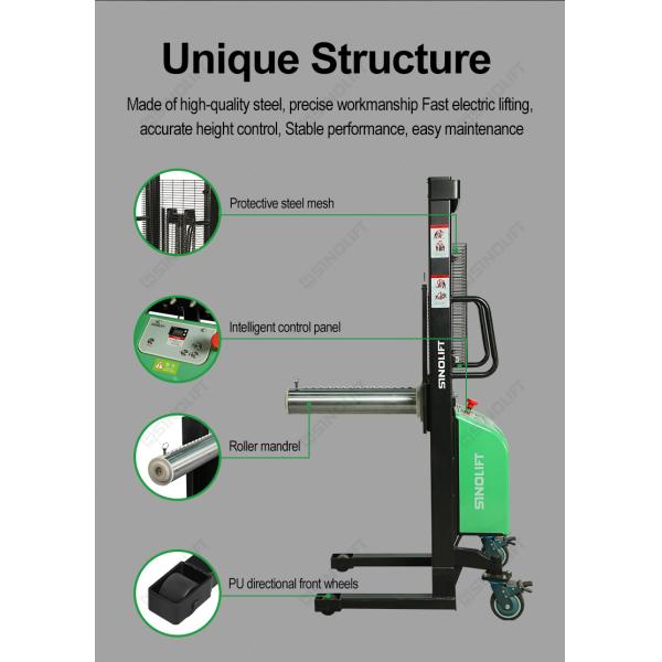 Sinolift ND series intelligent Single-Arm compact electric reel stacker for film & paper rolls