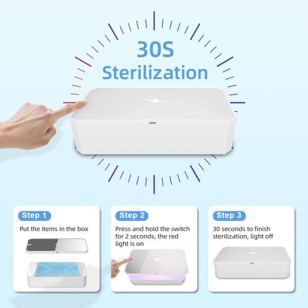 99.9% Sterilization 10W 280nm UVC Disinfection Box With Mirror