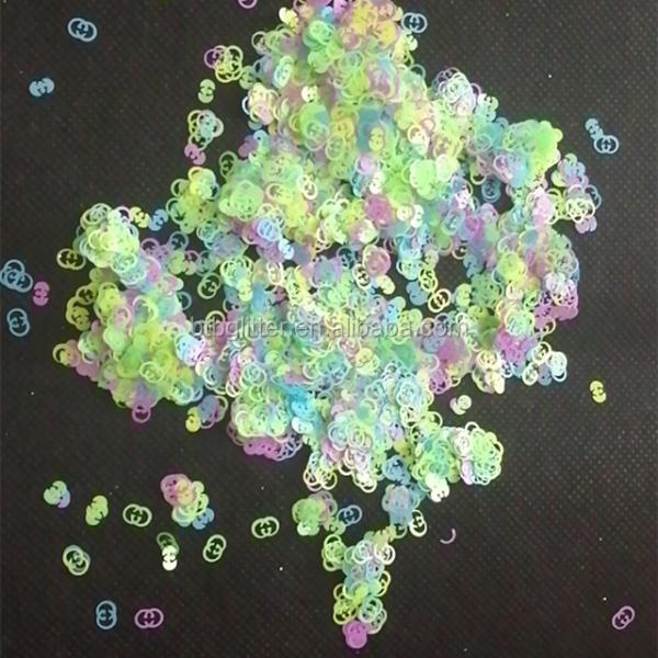 Art Body Function Neon Polyester Glitter Mixed Shape Glitter Neon Glow Uv Glitter