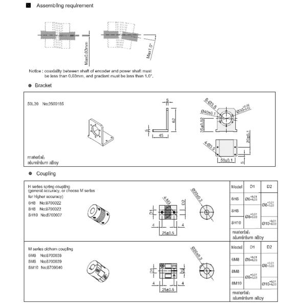 Universal Photoelectric Optical Shaft Encoder , S50 Rotary Shaft Encoder
