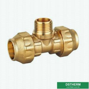 Quality SS Sleeve Tee Screw Brass PE Compression Fittings CW617N for sale