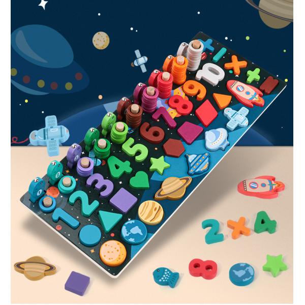 Creative Baby Developmental Toys Universe Six In One Logarithmic Board