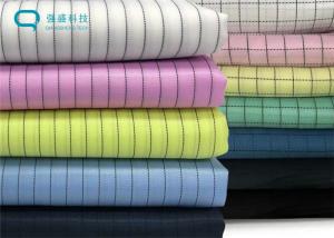 0.5 Grid Stripe Conductive Polyester Anti Static Fabric Weaving