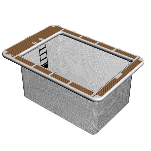 Inflatable Anti-Jellyfish Sea Yacht Pool Floating Ocean Island Tent Swimming Inflatable Sea Pool With Net