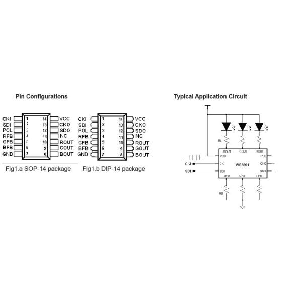 ws2801 digital rgb led strip 32led