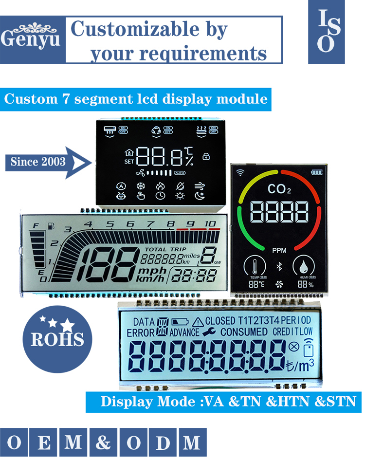 Driver IC HT1621 14Segment 16Segment 7 Segment Lcd Display Liquid Crystal Display Custom Black Va Tn Stn Lcm Monochrome