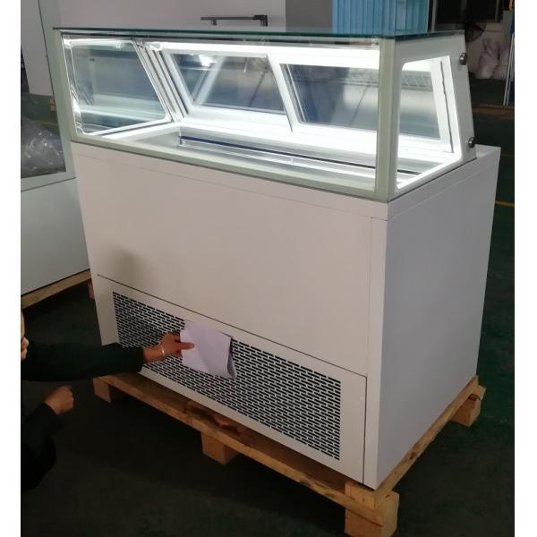 Ice Cream Refrigerated Showcase Freezer , 6 trays Gelato Storage Freezer