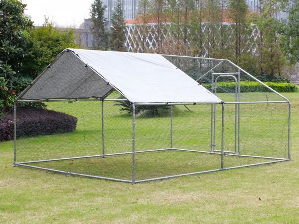 4Lx3Wx2H m Chicken Run Coop/ Animal Run/Chicken House/Pet House/Outdoor Exercise Cage Coop for Hen Poultry Dog Rabbit