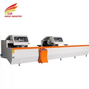 China Compound Angle Curtain Wall Machine 5 Axis CNC Double Mitre Saw 4kw*2 2800r/Min on sale