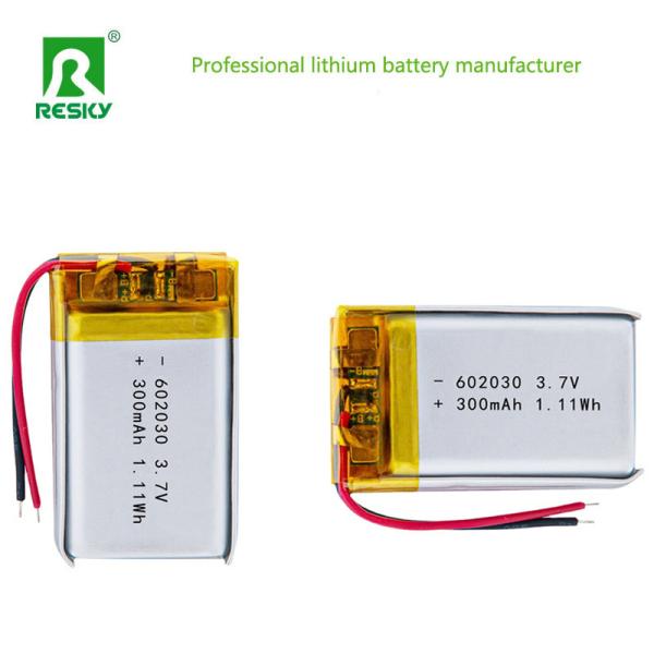 Lithium polymer Battery Cell 602030 3.7V 300mAh Rechargeable Lipo Li-polymer Battery For Wareable Device