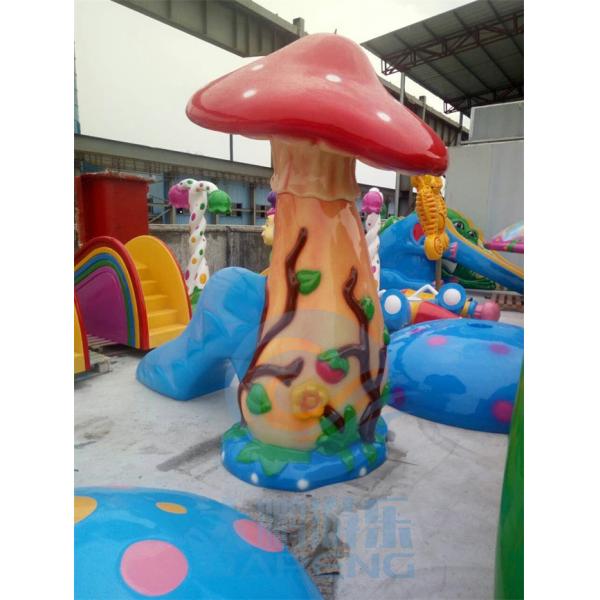 2.6m Height Splash Small Water Slide Fiberglass Mushroom Water Slide For Children