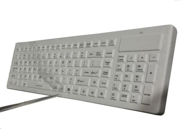 Buy 105 Keys Cleanable Metal Computer Keyboard With Nano Silver Antibacterial at wholesale prices