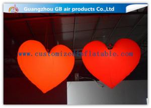 China Loving Heart Shape Inflatable Lighting Decoration With 16 Colors LED Light For Wedding on sale