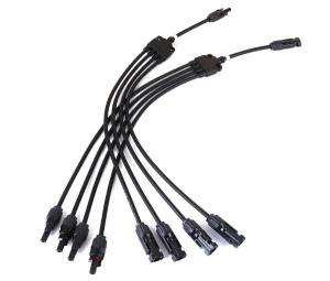 China MC4 Panel Cable Connectors Y Type 4 in 1, Extension Cable Pair Solar Plug Socket,Fuse Connector,Diode Connector on sale