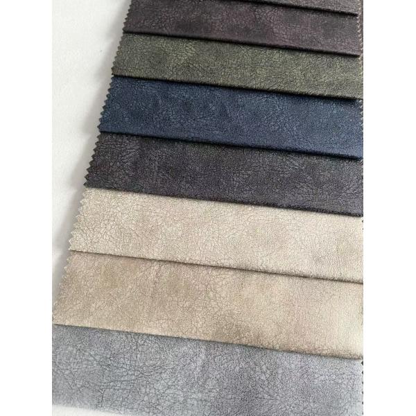 Faux Leather Sofa Fabric Embossed Wrinkle Resistant For Upholstery