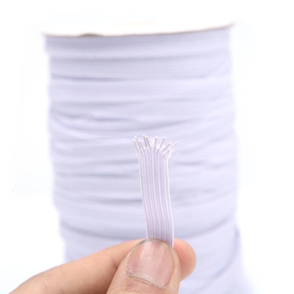 Free Sample Factory Supply 3mm 5mm Polyester Round Flat Ear Loop For Disposable Face Ear Rope