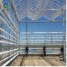 Fruits 0.4KN/M2 4m Height Commercial Glass Greenhouse for sale
