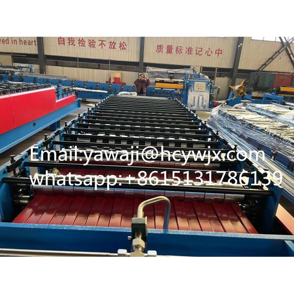 0.3-0.6mm Material Thickness Double Deck Roll Forming Machine with 45 Steel Quenching and Plating
