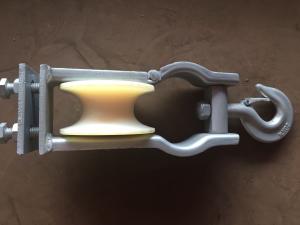 Quality 20kn Hooked Conductor Stringing Block Sitting Hanging Dual Use Stringing Pulley for sale