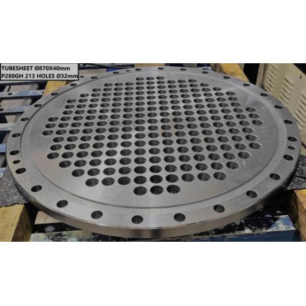 Quality Titanium Gr1 Gr2 Heat Exchanger Tube Sheet SA182 F304L F316L Clad Plate Tube Sheets for sale