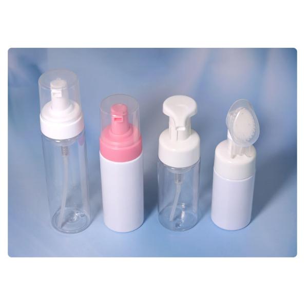 Sealing Type White Plastic Shampoo Bottles 100ml - 200ml Foam Pump Bottle With Foam Pump Head