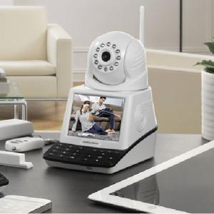 Wifi IP camera with screen support P2P, Talkback, by mobile phone monitor