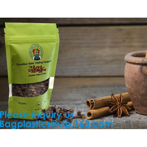 SIDE GUSSET COFFEE BAGS,STAND UP COFFEE BAGS,KRAFT PAPER COFFEE BAGS Foil Zip Lock Stand Up Food Pouches Bags with Notch