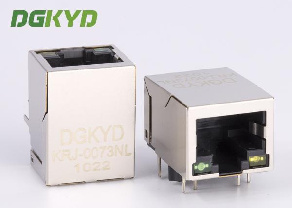 Buy Customized 10/100base transformer plug modular rj45 network port PBT Black Housing at wholesale prices