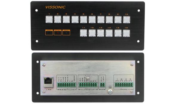 Buy 16 Buttons Programmable Central Controller Ethernet Control Flush Mount Unit at wholesale prices