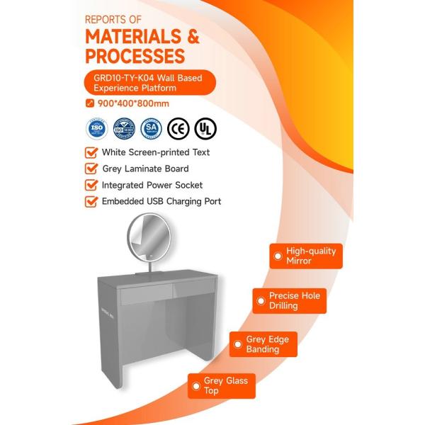 GDR10-TY-K04 Retail Store Display with Mirror and Convenient Charging for Beauty Counters