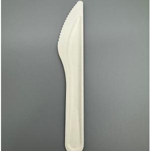 Quality Eco Friendly Compostable Degradable Disposable Sugarcane Bagasse Paper Pulp Knife for sale