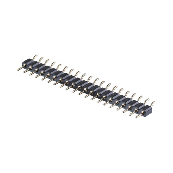 Buy 2.54mm Machined Pin Header Right Angle SMT SMD PCB Single Row Header Connector at wholesale prices
