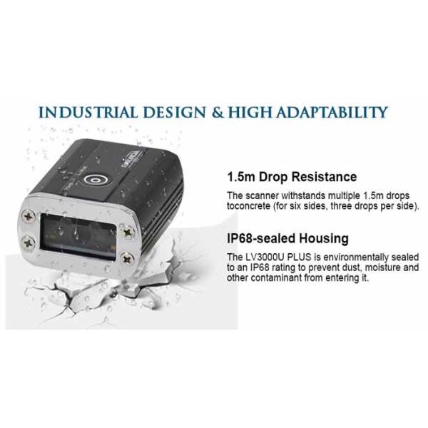 2D Barcode Scanner Module USB RS232 IP68 Sealed Housing For Production Line