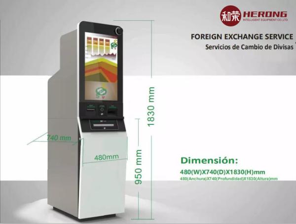 Buy Fully Automatic Self Service Currency Exchange Machine Left Right Multimedia Speaker at wholesale prices