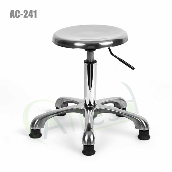 Stainless Steel Metal Round ESD Safe Chairs Anti Static For Lab