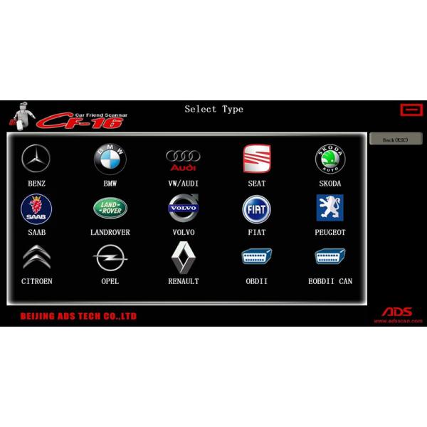 Vehicle Communication Interface Auto Diagnostic Tools ADS CF-16