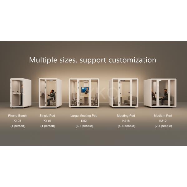 Customized Office Sound Proof Booth , Prefab Home Office Pod 380kg