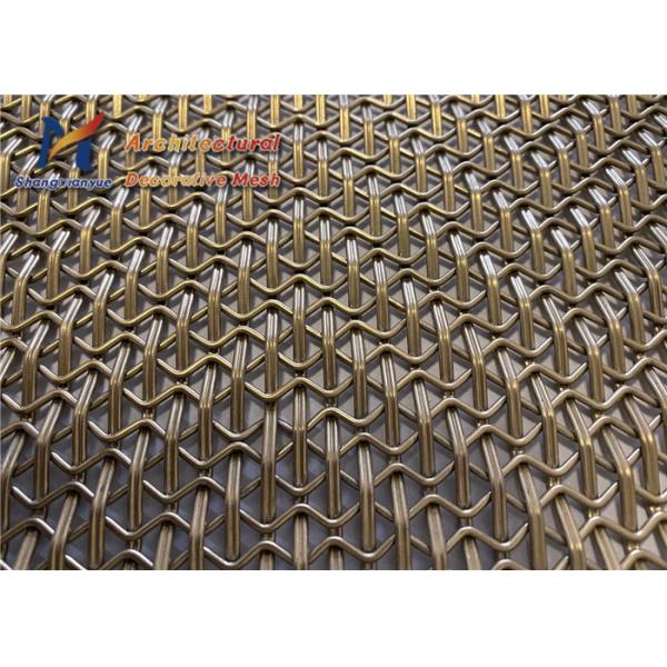 5mm Bronze Architectural Woven Wire Mesh Museums Facade