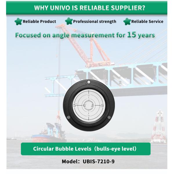 UNIVO UBIS-7210-9 Aluminum Angle Slope Level Indicator with Anodized Black Housing