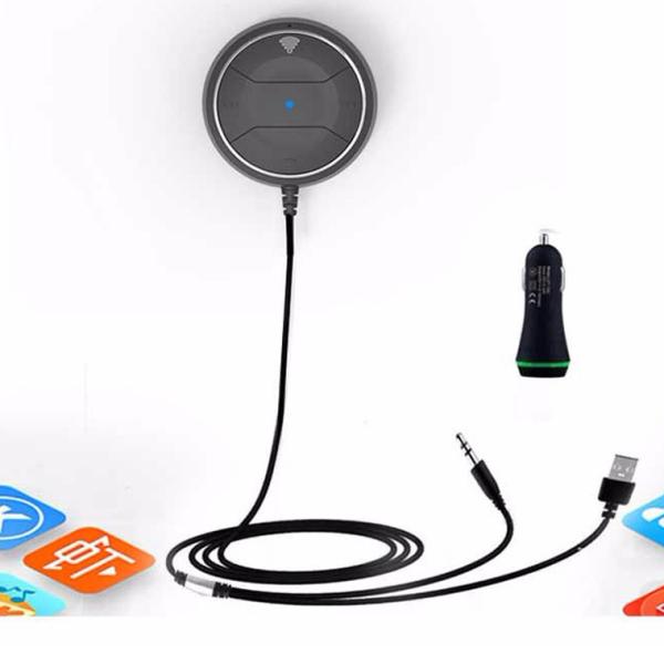 AUX Bluetooth 3.5mm Audio Output Receiver Car Kit Handsfree calling