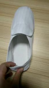 China Cleanroom White PVC sole anti slip antistatic working leather shoe esd mesh shoes on sale