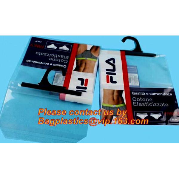 VINYL HANGER HOOK BAGS, UNDERWEAR PACKING, HANGER HOOK, HANGER ZIPPER BAGS, HANGER SLIDER BAGS