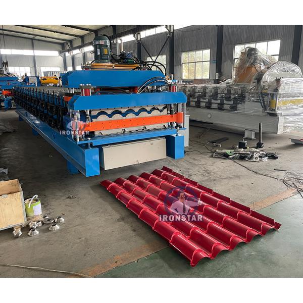 4 rib TR4 trapezoidal and 5 rib big bamboo tile double layer roll forming machine for bolivia