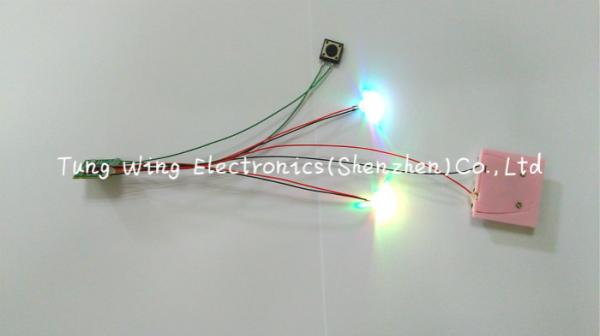 Buy 2 Colorful LED And 1 Button Flashing  LED Module with Beautiful Lights at wholesale prices