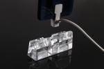 COMER desktop acrylic security display stand with u-shape security alarm system