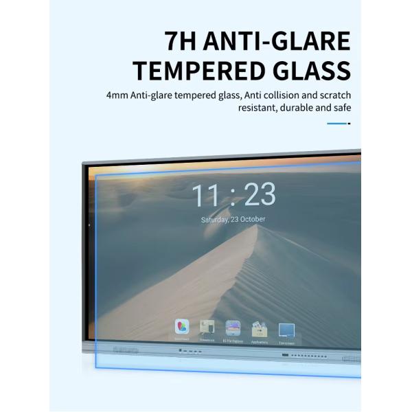 Interactive Whiteboard Flat Panel Smart Touch Monitors TV 4K Ultra HD Screen with All-in-one PC for Business & Teaching